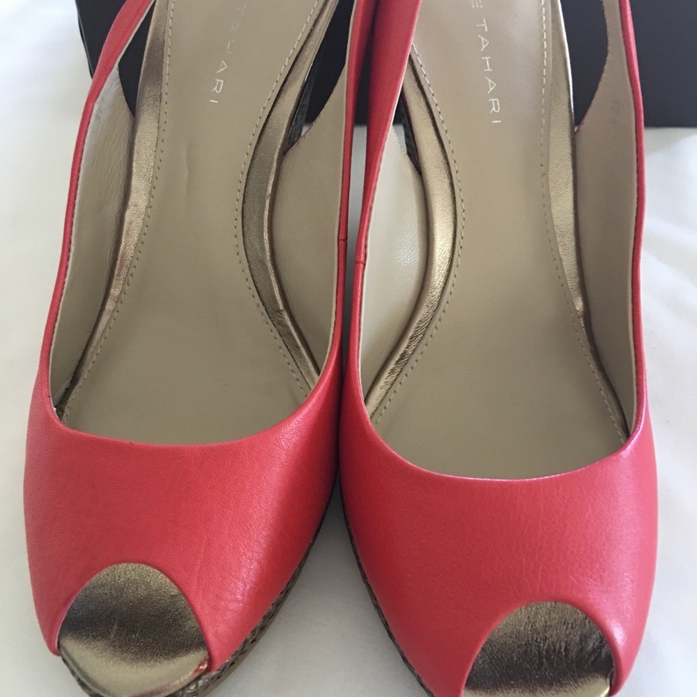 Gently used salmon leather